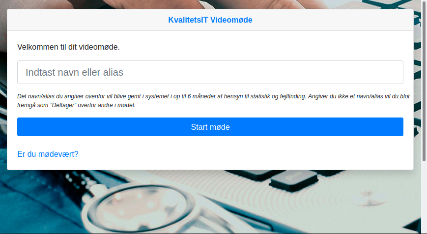 Landingpage for gæster